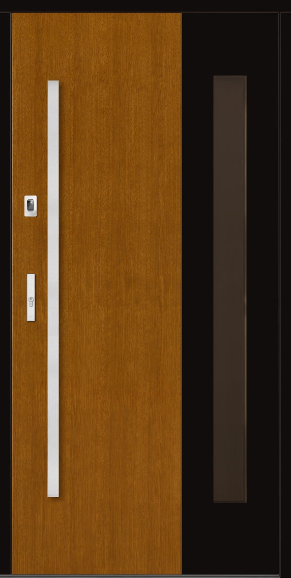 Drzwi zew. drewniane Barański Glass DB 510