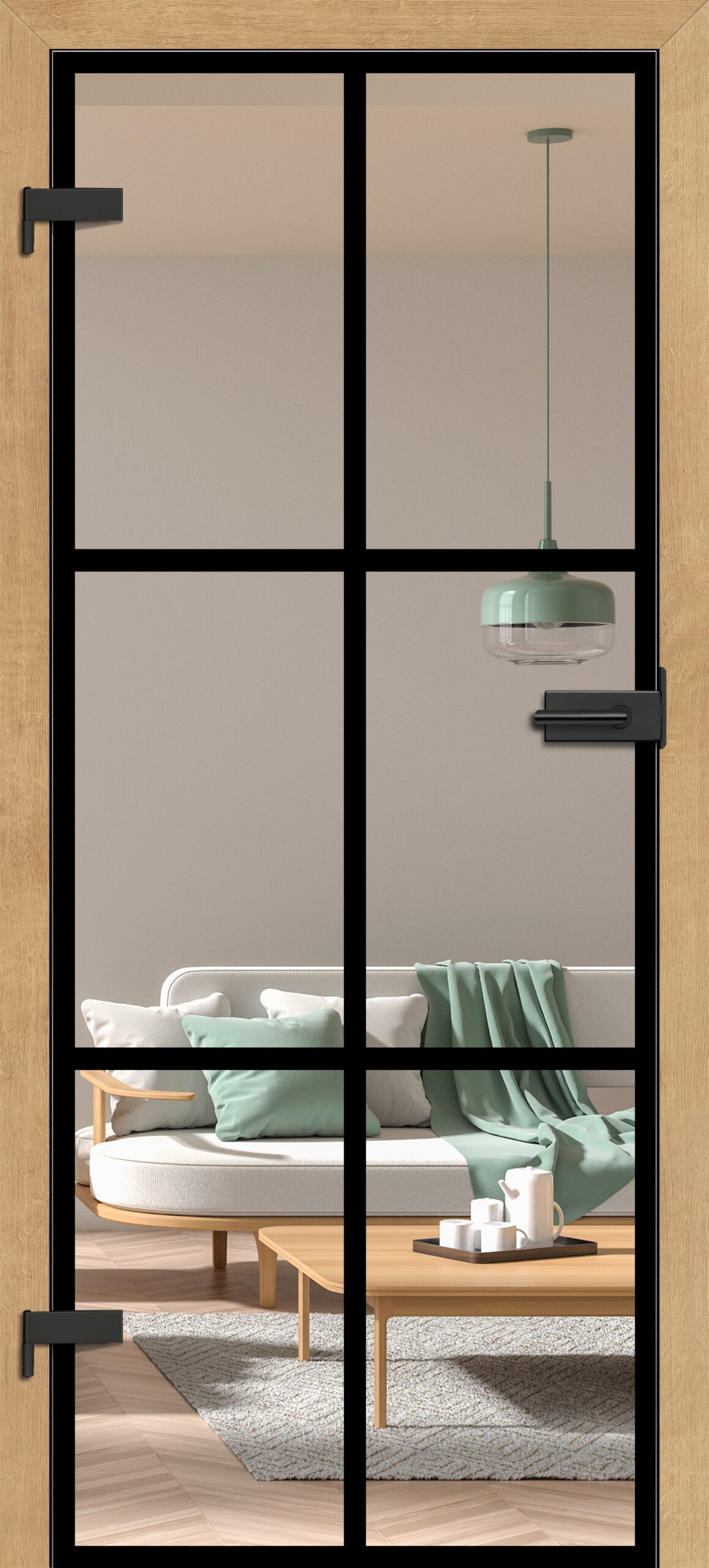 Drzwi wew. szklane Erkado GRAF 61 lak.