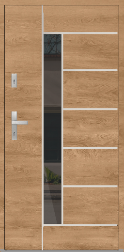 Drzwi zew. aluminiowe WIKĘD FUTURE INOX FI11