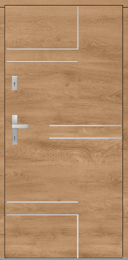 Drzwi zew. aluminiowe WIKĘD FUTURE INOX FI14