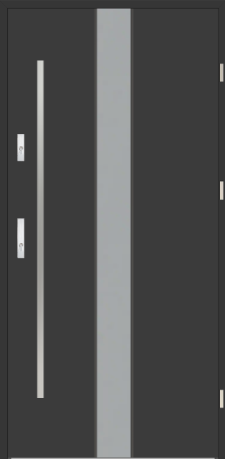 Drzwi zew. aluminiowe WIKĘD FUTURE INOX FI01C