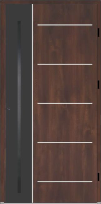 Drzwi zew. aluminiowe WIKĘD FUTURE INOX FI02A