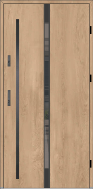 Drzwi zew. aluminiowe WIKĘD FUTURE INOX FI04A