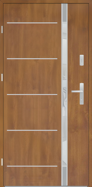 Drzwi zew. aluminiowe WIKĘD FUTURE INOX FI04D