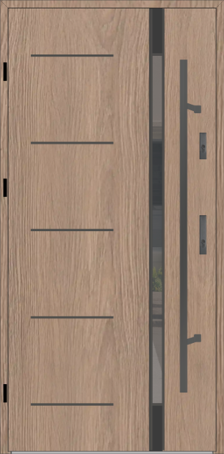 Drzwi zew. aluminiowe WIKĘD FUTURE INOX FI04E