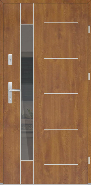 Drzwi zew. aluminiowe WIKĘD FUTURE INOX FI06E