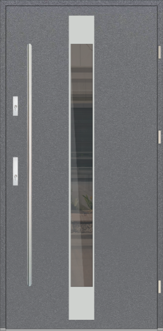 Drzwi zew. aluminiowe WIKĘD FUTURE INOX FI07A