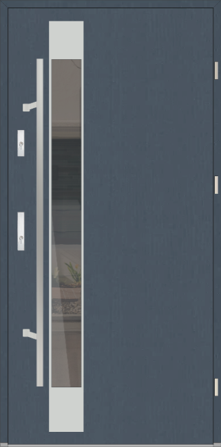 Drzwi zew. aluminiowe WIKĘD FUTURE INOX FI07B