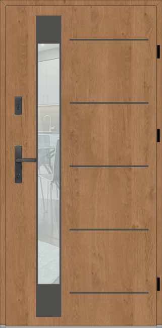 Drzwi zew. aluminiowe WIKĘD FUTURE INOX FI07D