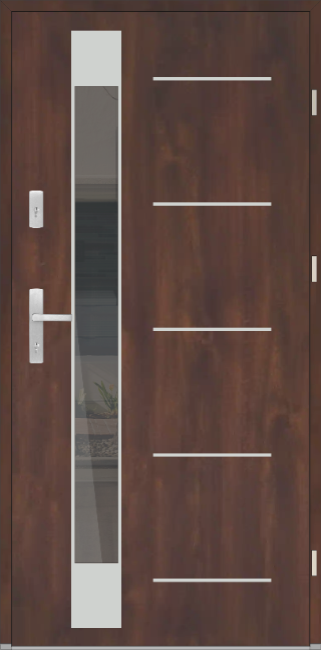 Drzwi zew. aluminiowe WIKĘD FUTURE INOX FI07E