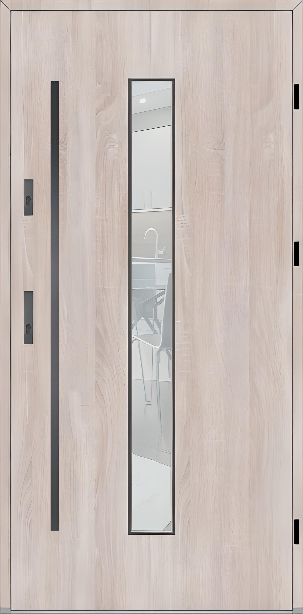 Drzwi zew. aluminiowe WIKĘD FUTURE INOX FI08A