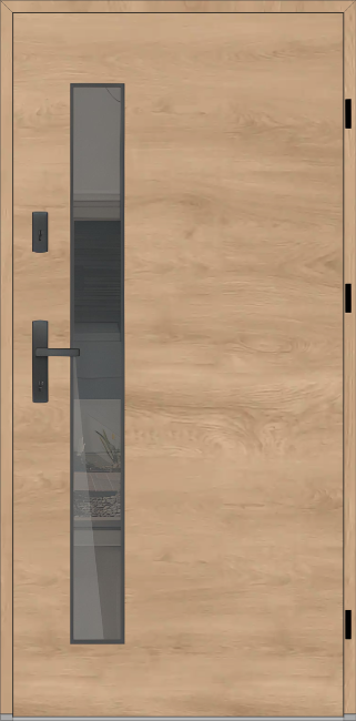 Drzwi zew. aluminiowe WIKĘD FUTURE INOX FI08B