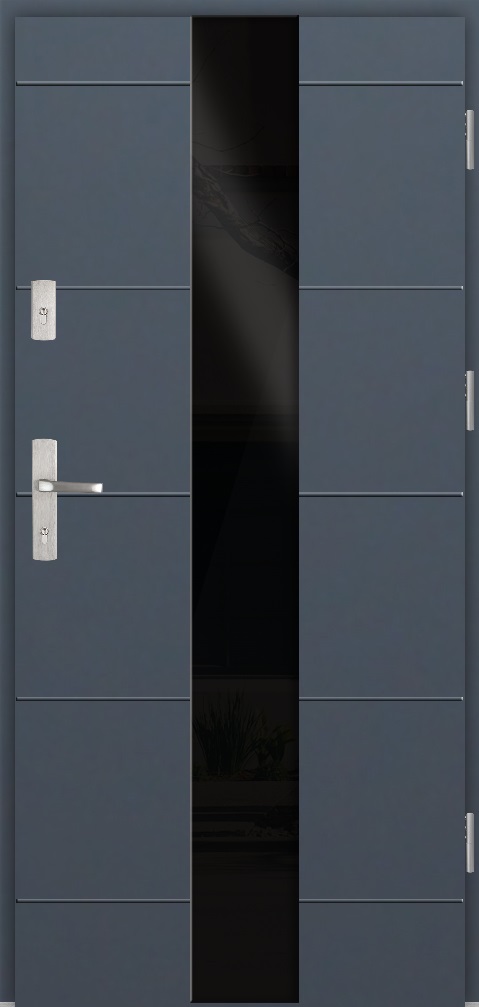 Drzwi zew. stalowe WIKĘD GLASS FRONT GF02