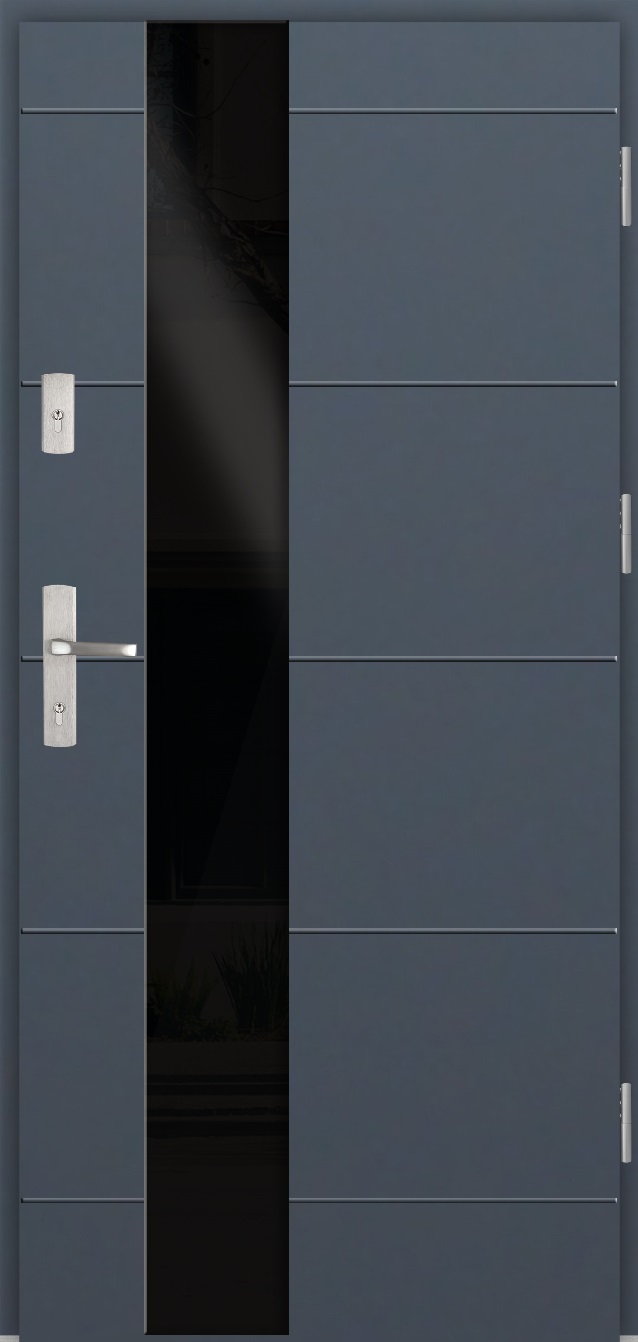 Drzwi zew. stalowe WIKĘD GLASS FRONT GF02A