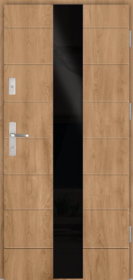 Drzwi zew. stalowe WIKĘD GLASS FRONT GF02B