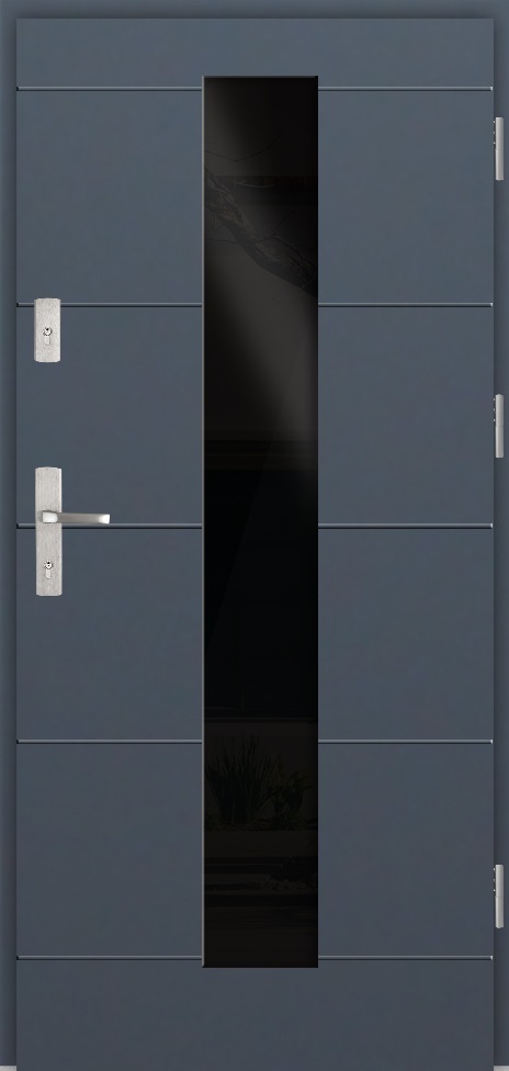 Drzwi zew. stalowe WIKĘD GLASS FRONT GF03