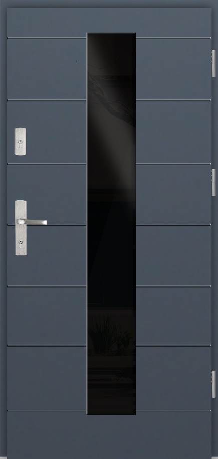 Drzwi zew. stalowe WIKĘD GLASS FRONT GF03B