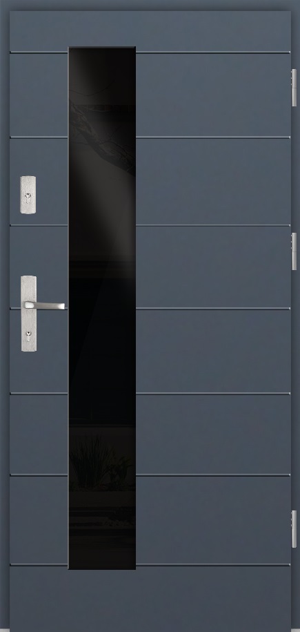 Drzwi zew. stalowe WIKĘD GLASS FRONT GF03C