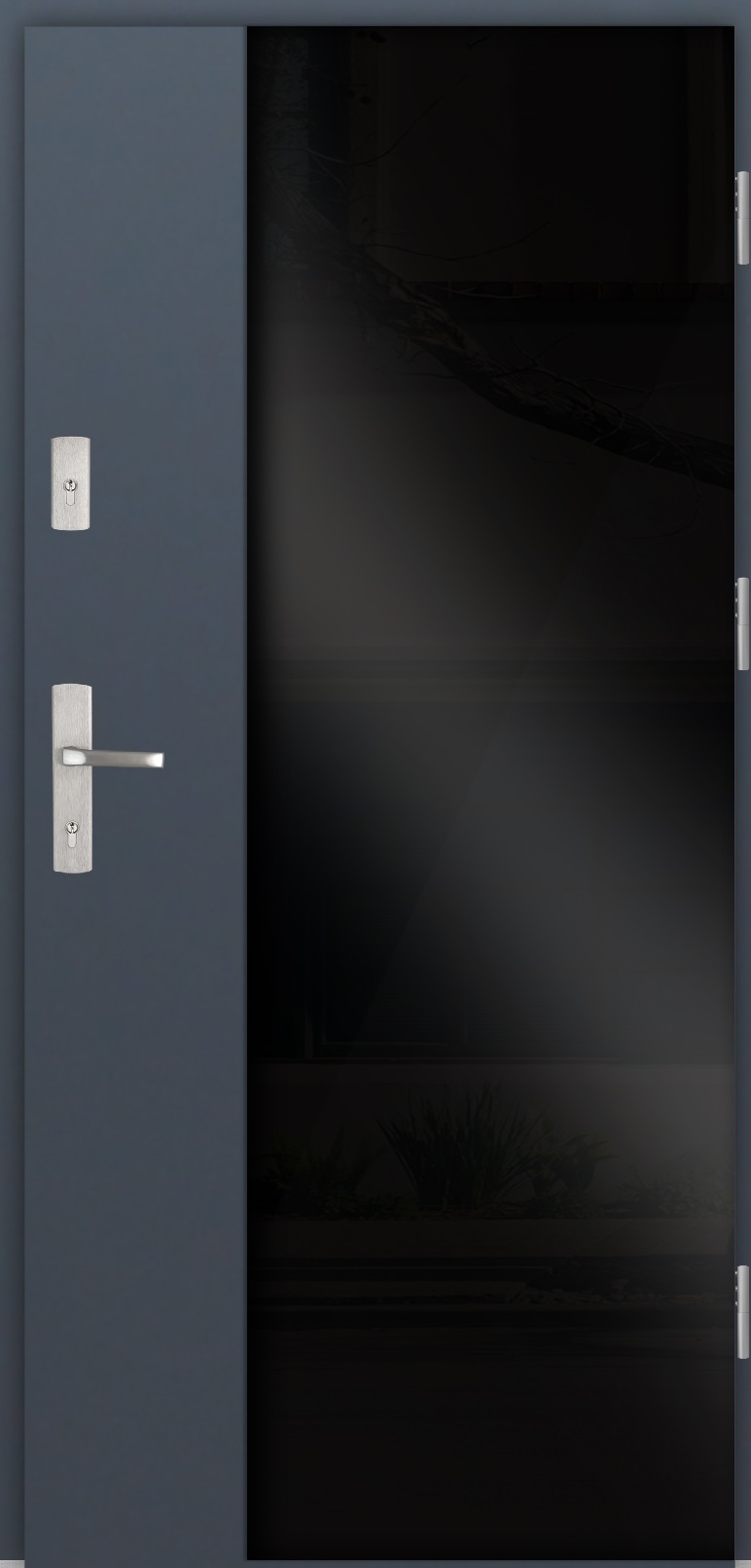 Drzwi zew. stalowe WIKĘD GLASS FRONT GF04