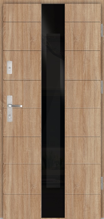 Drzwi zew. stalowe WIKĘD GLASS LOFT GL02B