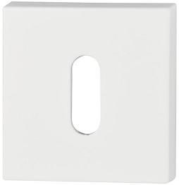 Biały, prostokątny panel z otworem w kształcie prostokąta, prawdopodobnie do instalacji elektrycznej.