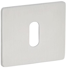 Metalowa osłona z otworem, prostokątna, w kolorze srebrnym, przeznaczona do montażu elektrycznego.