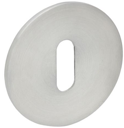 Metalowy dysk o okrągłym kształcie z prostokątnym otworem w środku.