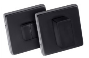 Czarne włączniki światła w prostokątnych obudowach, umieszczone obok siebie.