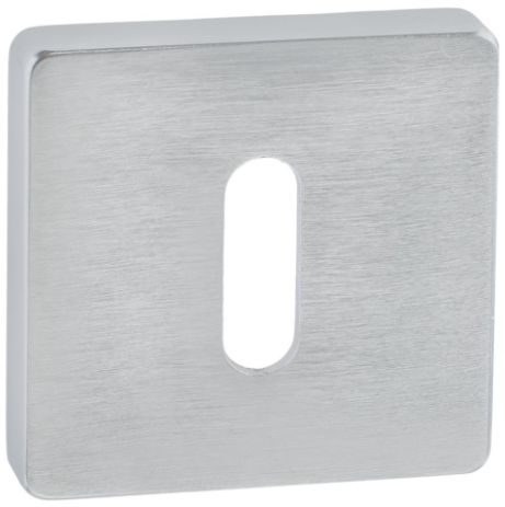 Metalowa płyta w kształcie kwadratu z prostokątnym otworem na środku.