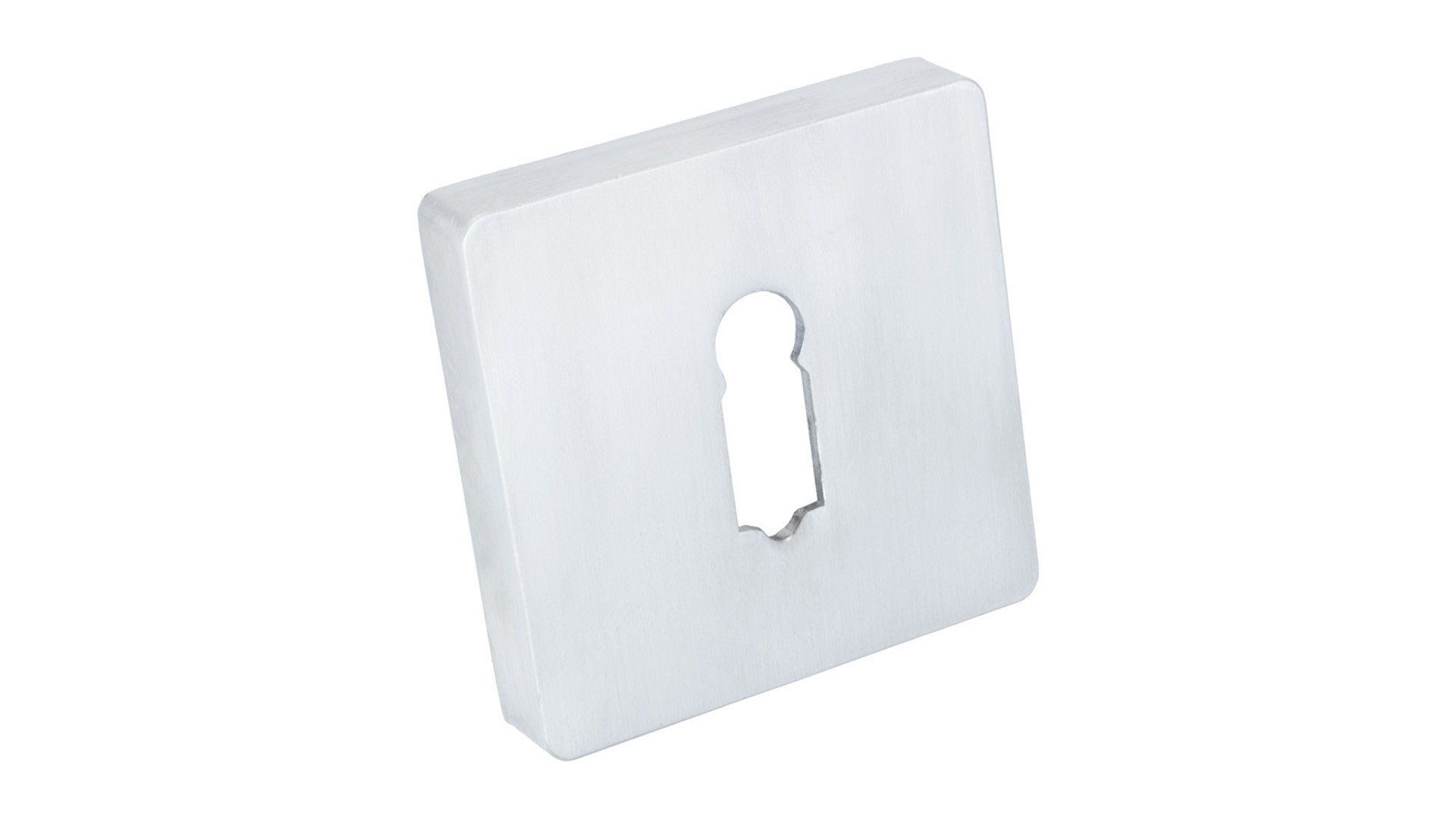 Metalowa płytka z wycięciem w kształcie klucza, używana jako element zamka.