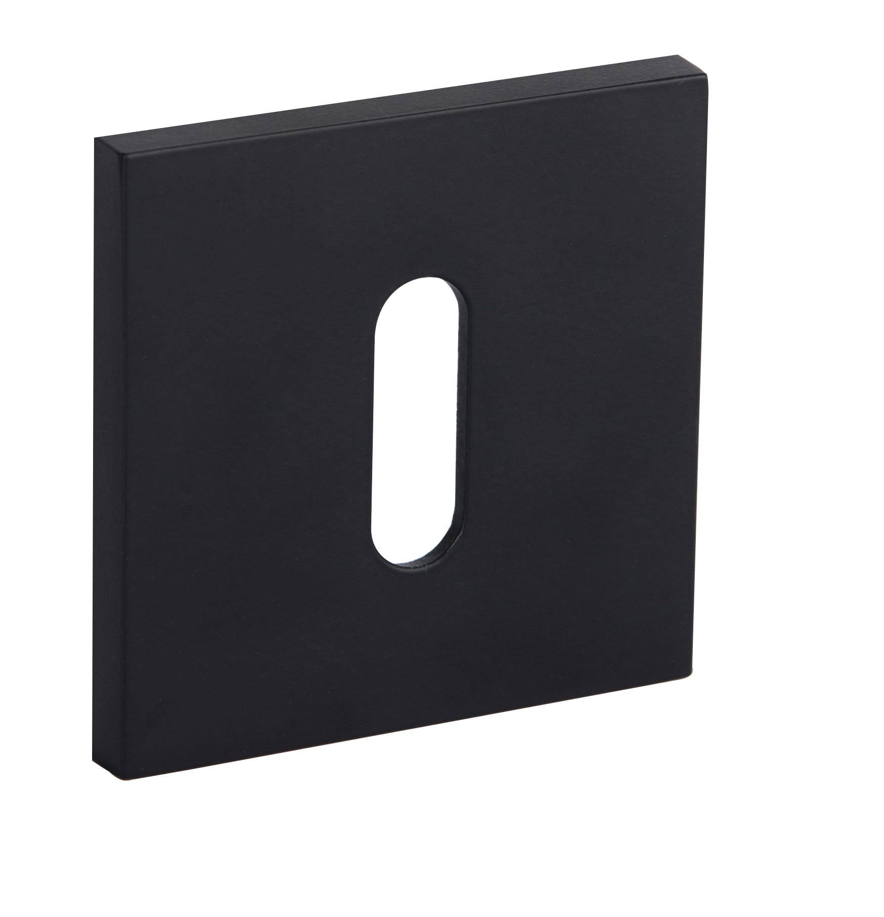 Czarna, kwadratowa osłona z otworem w kształcie prostokąta, przeznaczona do montażu.