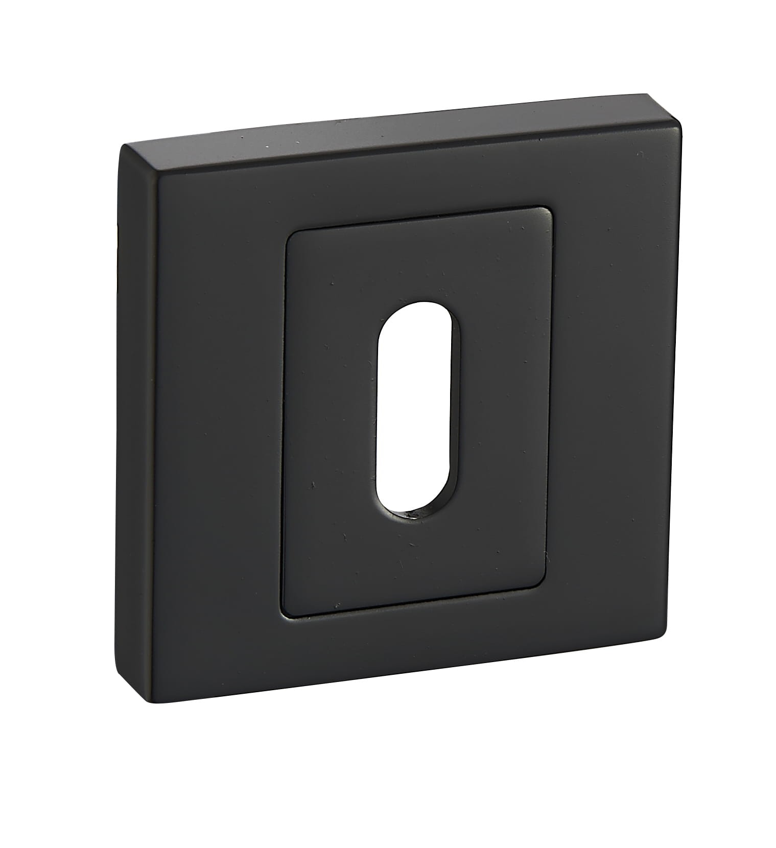 Czarny, prostokątny włącznik światła z otworem w kształcie prostokąta.