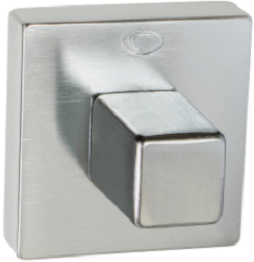 Metalowy włącznik światła w prostokątnej obudowie.