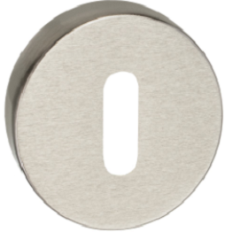 Metalowy dysk w kształcie okręgu z prostokątnym otworem na środku.