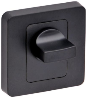 Czarny włącznik światła o prostokątnym kształcie z wypukłym pokrętłem.