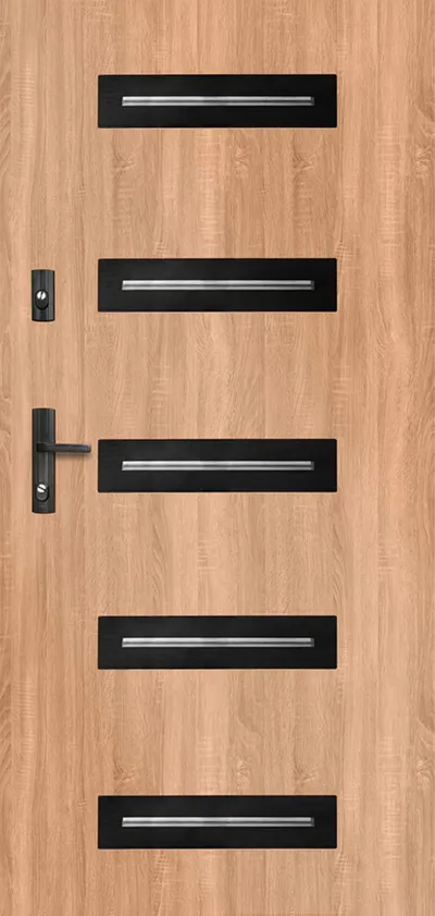 Drzwi zew. stalowe WIKĘD GLASS DESIGN GD03A