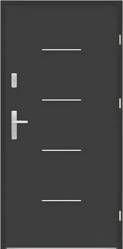 Drzwi zew. aluminiowe WIKĘD FUTURE INOX FI03B