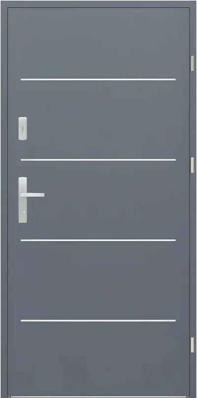 Drzwi zew. aluminiowe WIKĘD FUTURE INOX FI03A